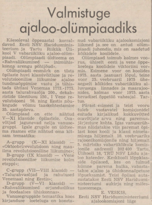 Punalipp : EKP Jõgeva Rajoonikomitee ja Jõgeva Rajooni RSN häälekandja, nr. 129, 31 oktoober 1974