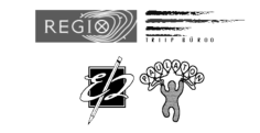 Känguru võistlust toetanud ettevõtete logod (Regio, Triip Büroo, E2, Paulaton)