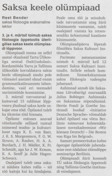 Universitas Tartuensis : Tartu Ülikooli ajaleht, nr. 9, 3 märts 2006