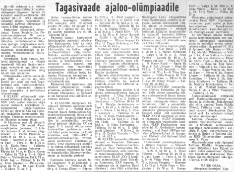 Nõukogude Õpetaja, nr. 20, 16 mai 1987