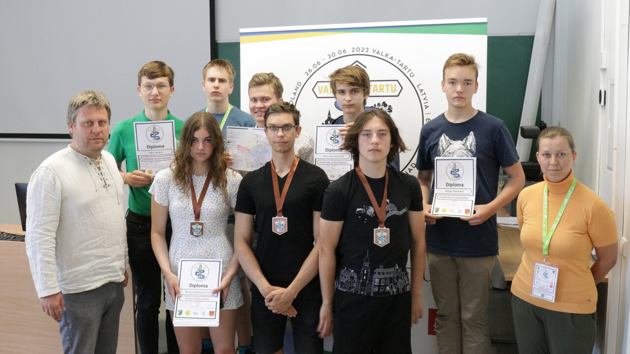 Eesti delegatsioon 9. Baltimaade geograafiaolümpiaadil.