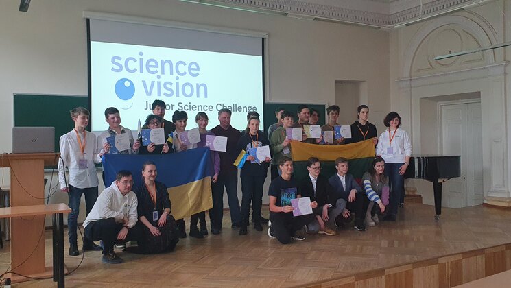 „Science Vision Junior Science Challenge 2023” võistlejate ühispilt.