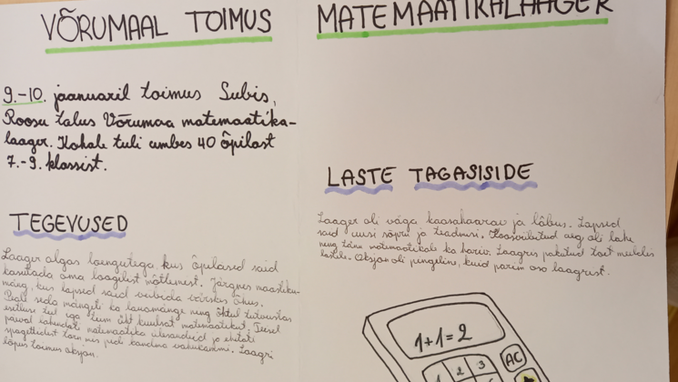 Võrumaal toimus matemaatikalaager