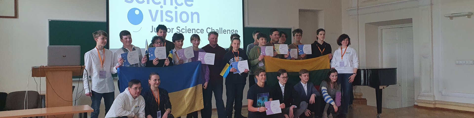 „Science Vision Junior Science Challenge 2023” võistlejate ühispilt.